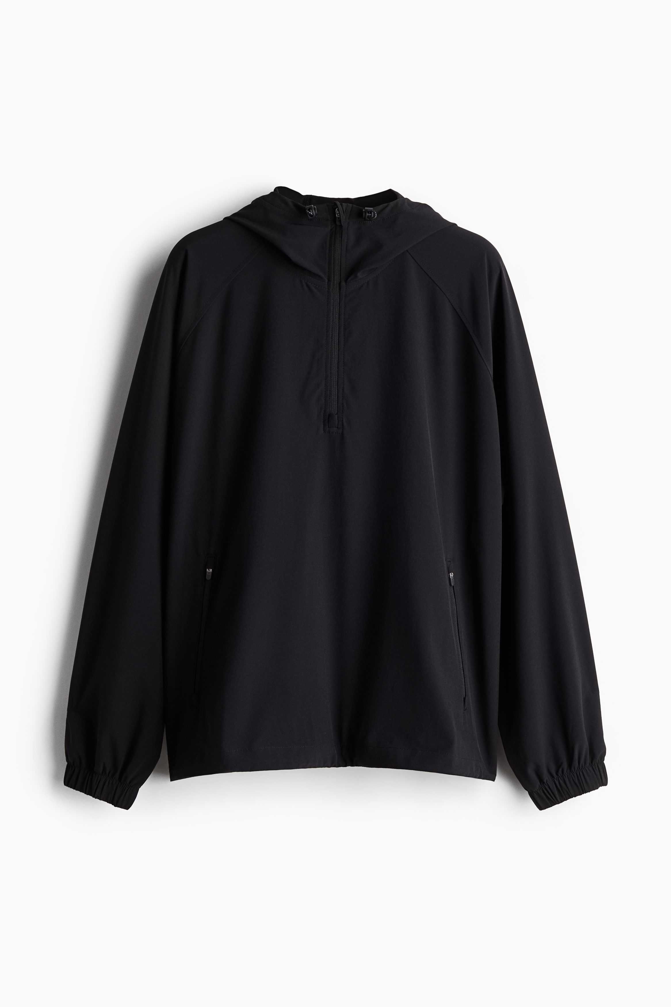 H&M SPORT Kurtka do biegania FUNKCJONALNA S czarny anorak PROMOCJA