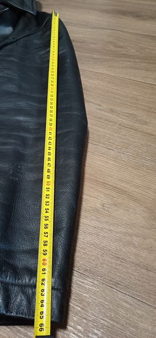 Шкіряна плащ куртка