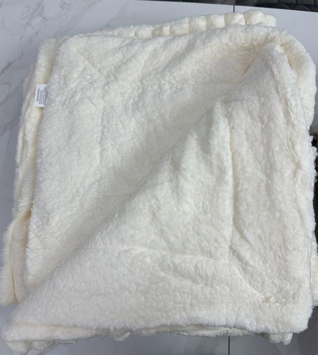 Теплий хутряний плед королівський шарпей євро з овчинкою