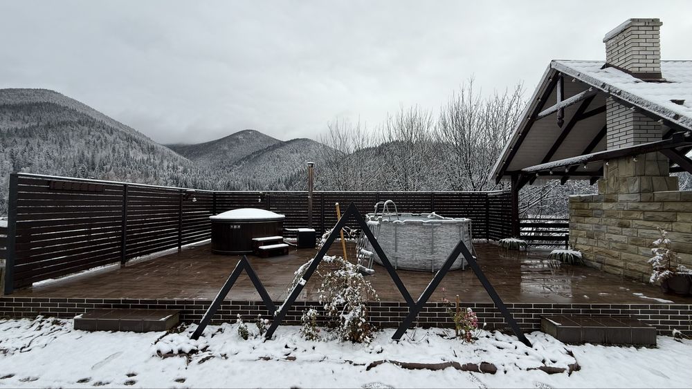 Оренда будинку в Карпатах з чаном та  сауною з басейном