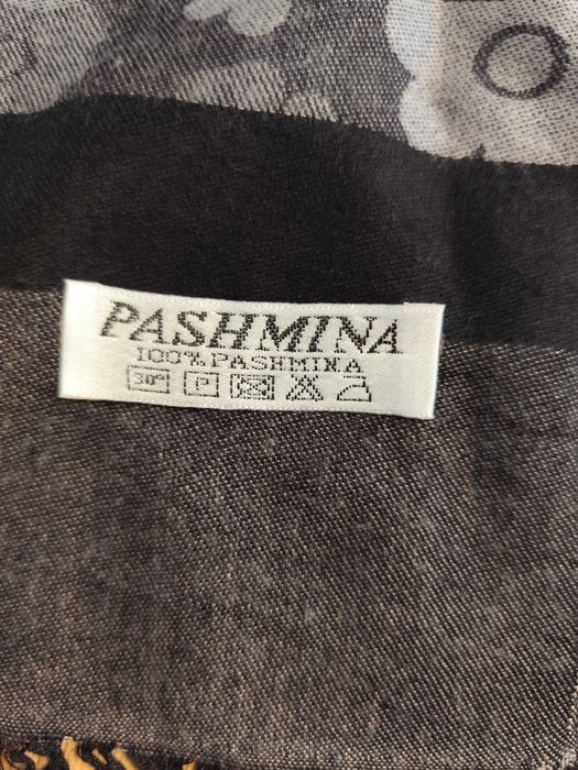 Długi szal w kwiaty Pashmina, kaszmirowy szalik, 70x180cm