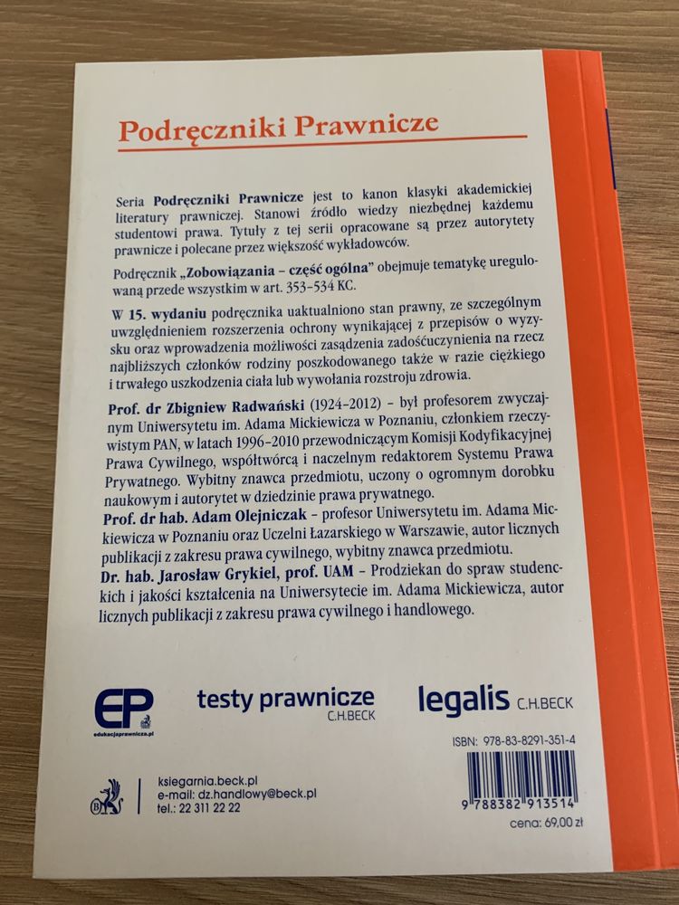 Prawo cywilne zobowiązania część ogólna BECK