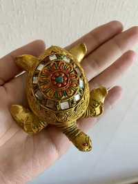 Статуэтка золотая черепаха, черепашка