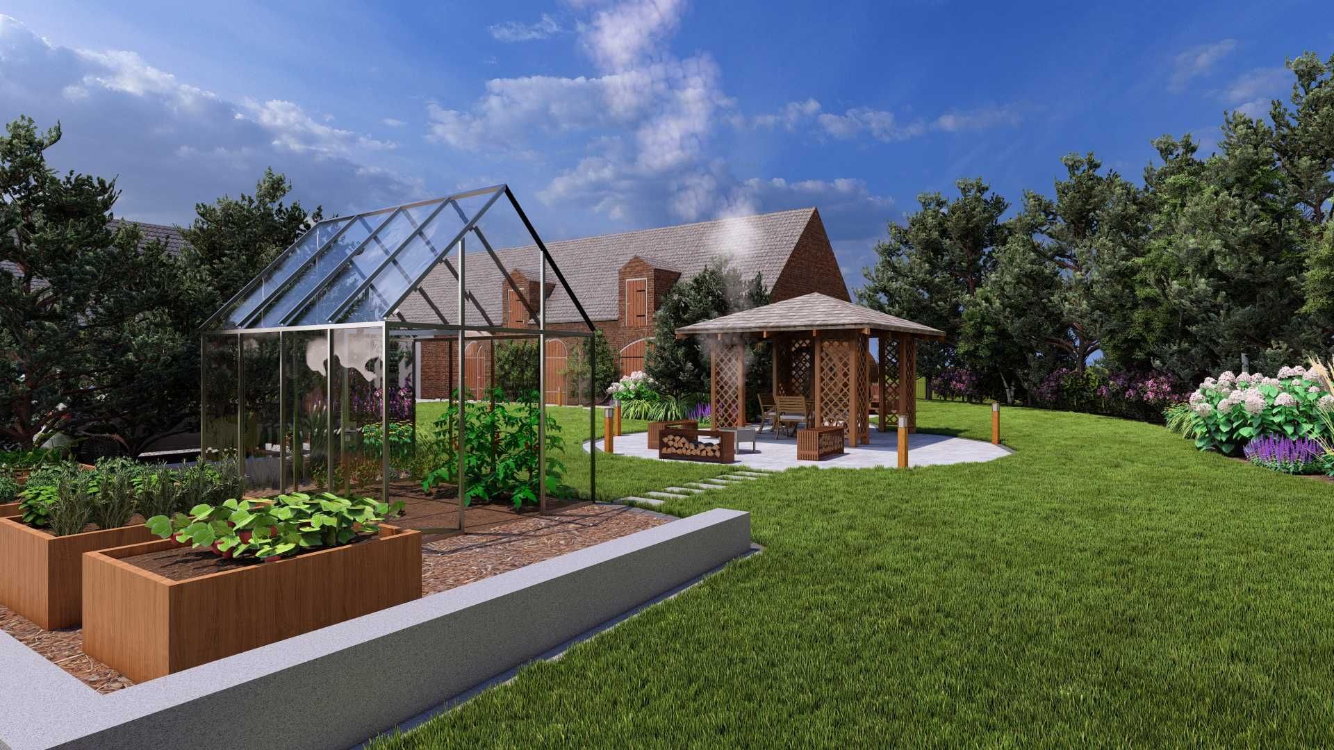 Projektowanie ogrodów, wizualizacje 3D, architektura krajobrazu