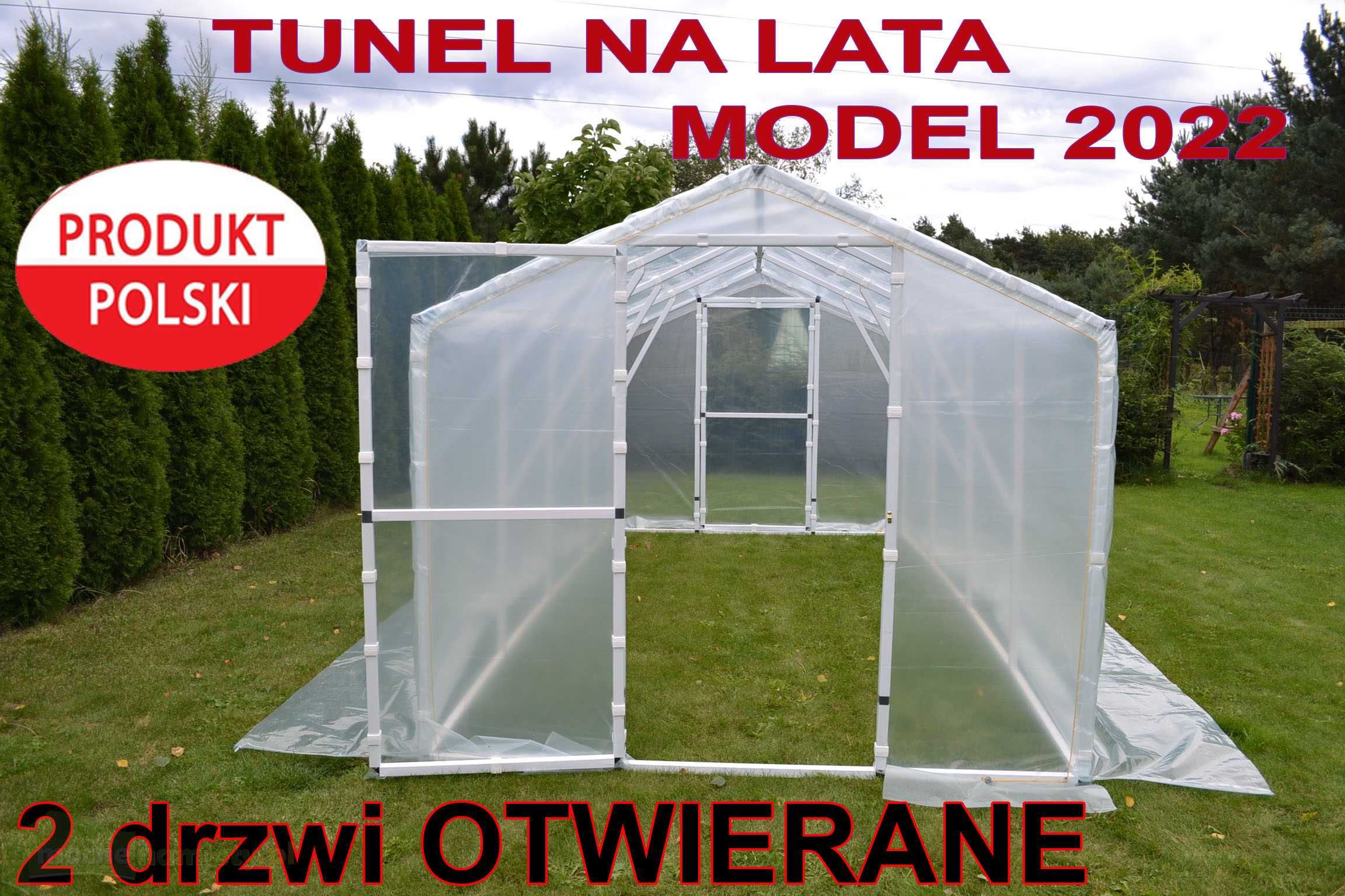 Wzmocniony Tunel foliowy 2x4 ogrodowy Szklarnia foliak warzywa namiot