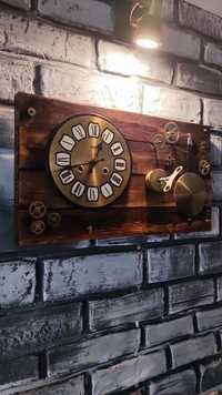 Zegar wiszący, ściany, Loft, drewno, metron