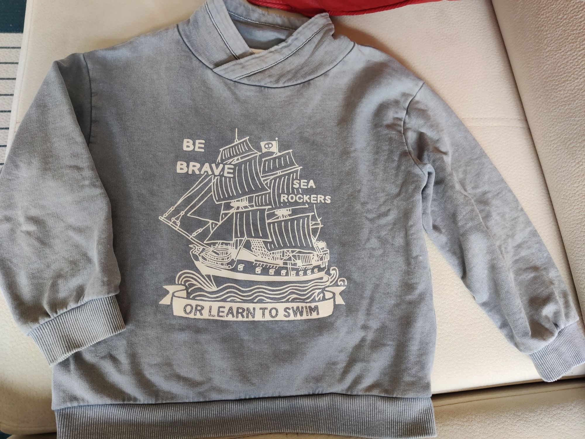 Camisola cinzenta clara, Vertbaudet, 5 anos, 110cm