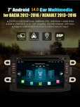 Auto-rádio 2 din android 14 Megane Dacia Duster Logan Sandero Dokker