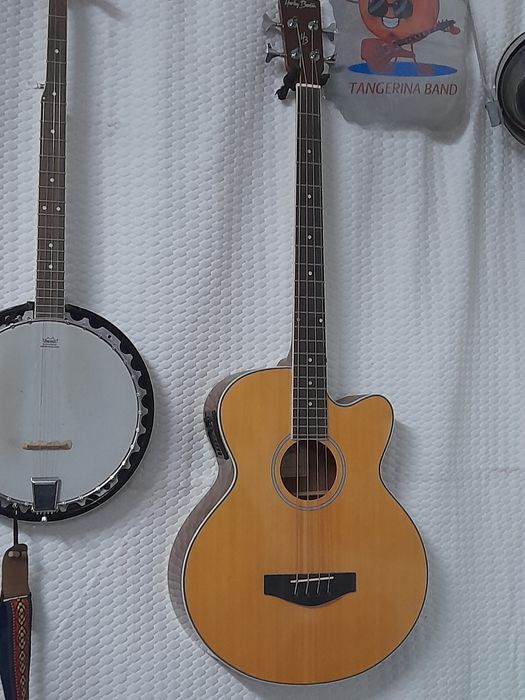 Baixo acústico, so usado duas vezes em estúdio.