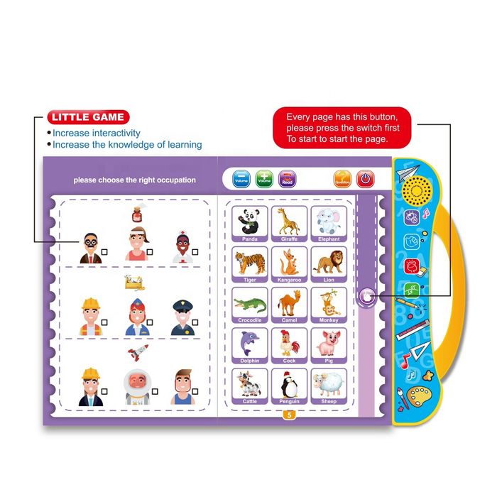 Książeczka Edukacyjna Dla Dzieci Do Nauki Dźwięk