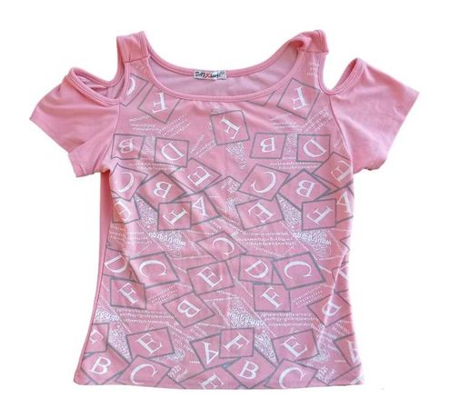 Розовая футболка для девочки, топик, детская одежда