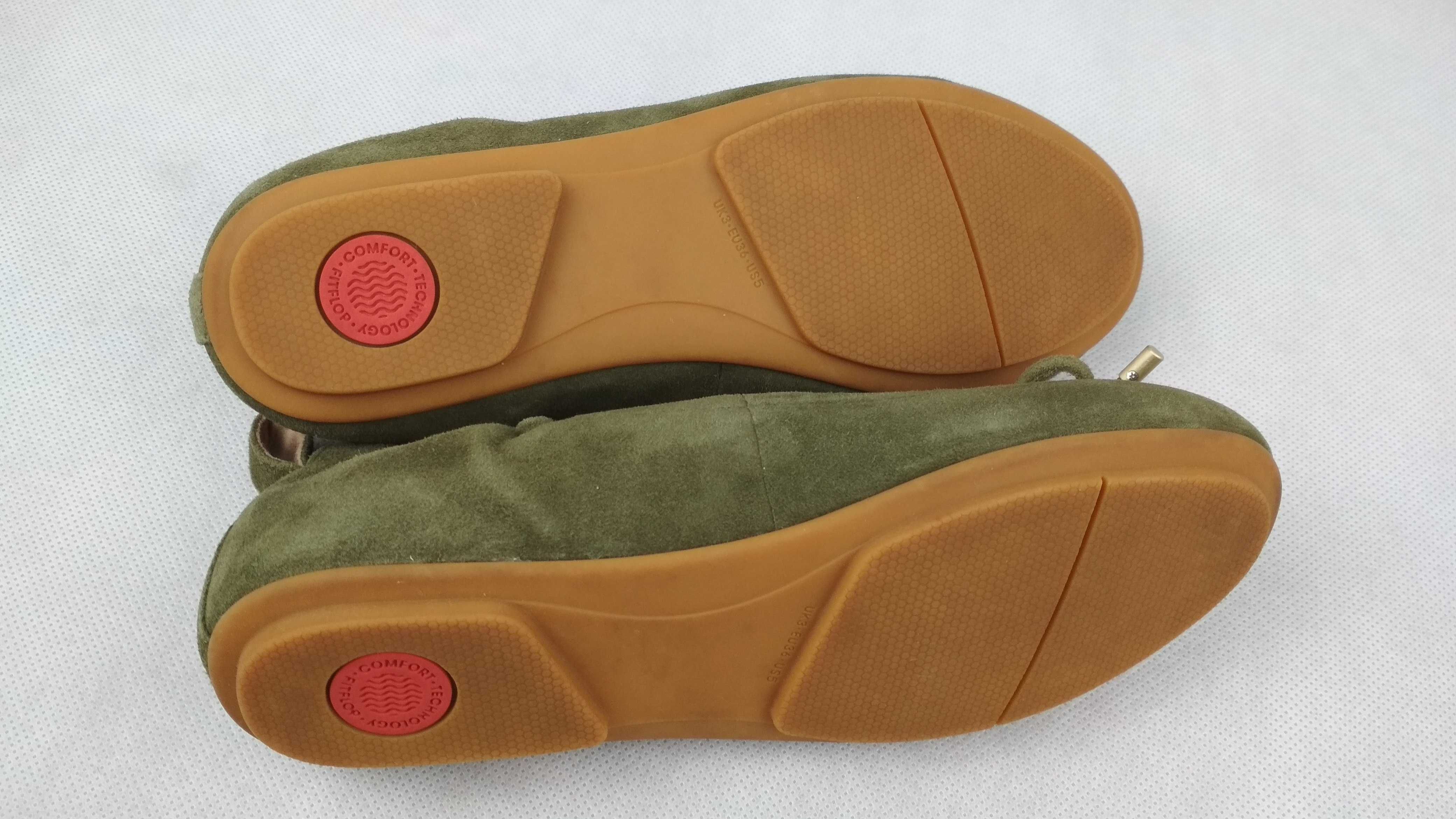 FITFLOP Ballet Mossy 6 Buty Balerinki Baleriny Skórzane Roz. 36