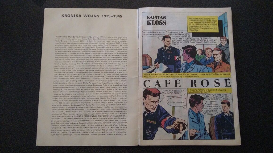 Komiks Hans Kloss Cafe Rose wydanie II 1986