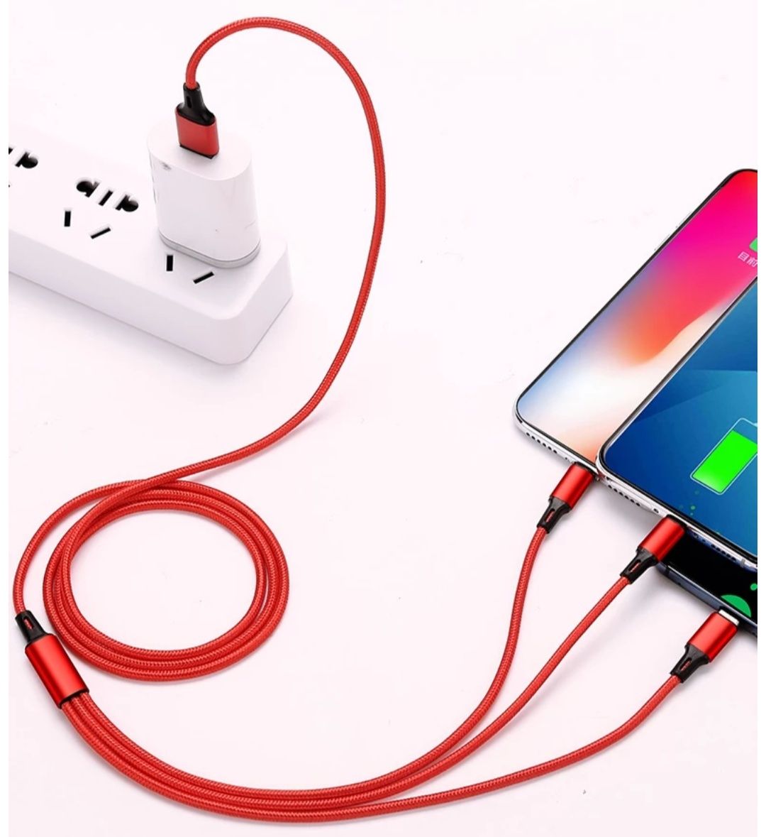Универсальный кабель 3в1 шнур зарядка Type C iPhone Lightning Microusb