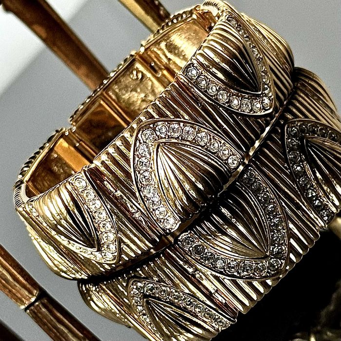 Złota bransoletka oryginalna Swarovskiego z ok. 1980 roku