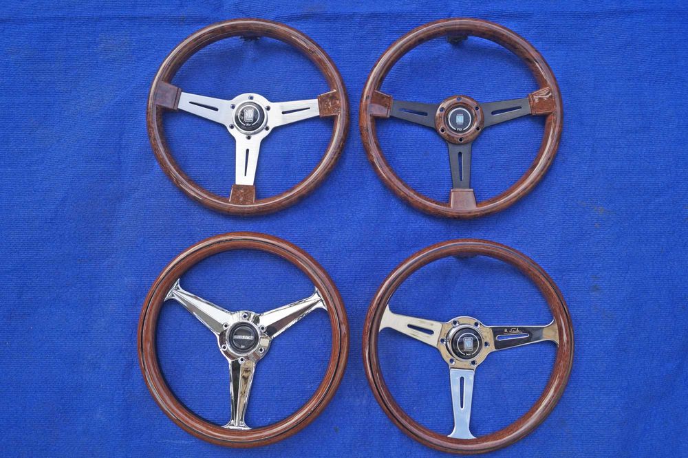 Руль ретро спортивный (под дерево) 350мм