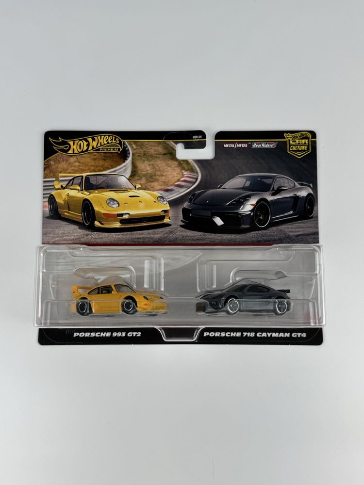 Hot Wheels Premium 2pak Porsche 993 GT2 & Porsche 718 Cayman GT4