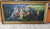 Duży obraz Świętej Rodziny malowany na płótnie