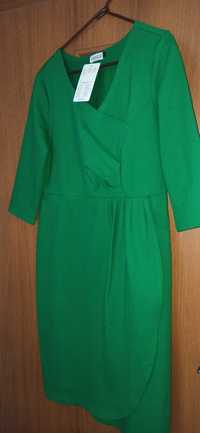 Nowa sukienka, zielona, kopertowa, zakładana, firma Numoco