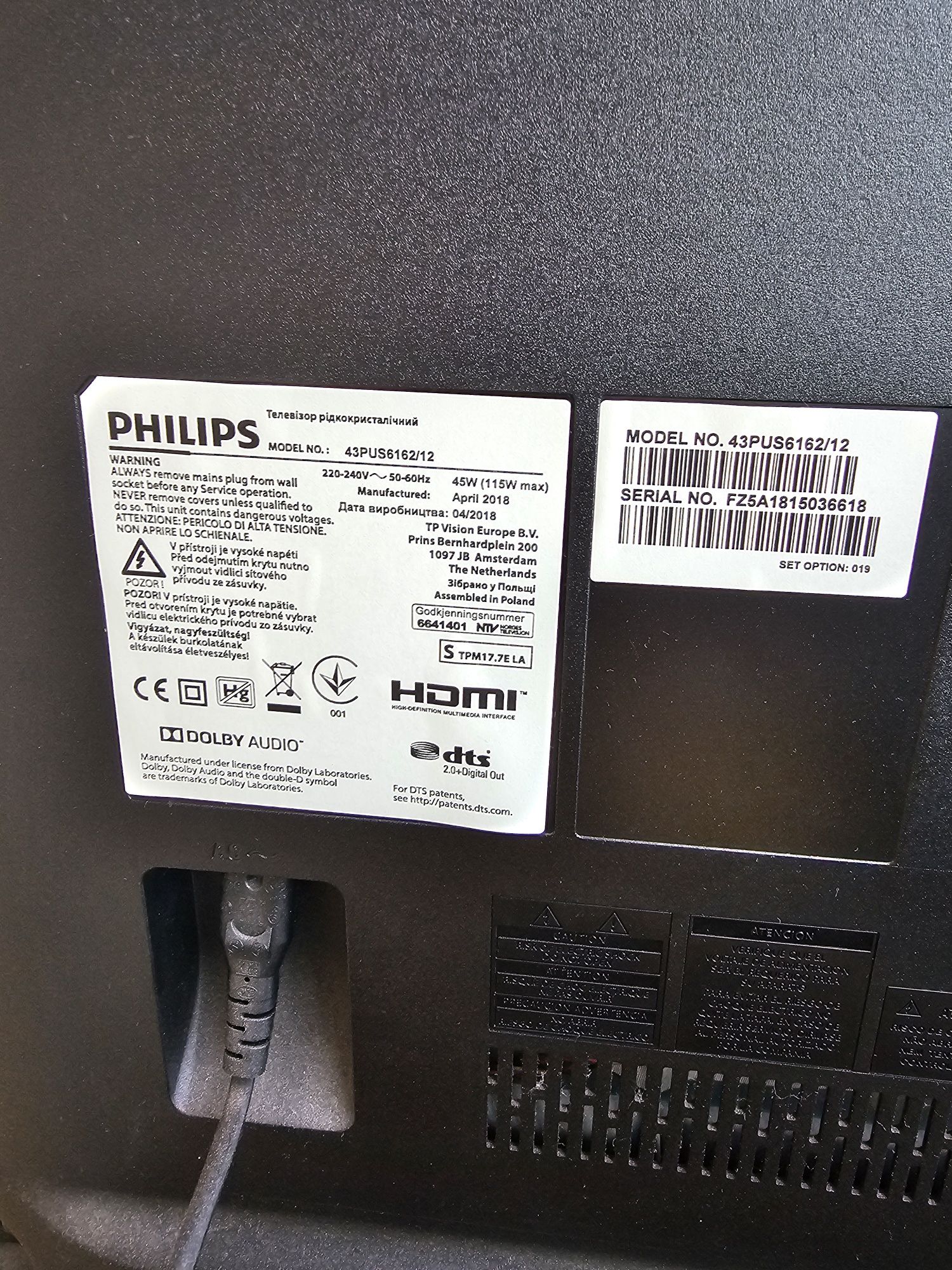 Telewizor tv philips 43