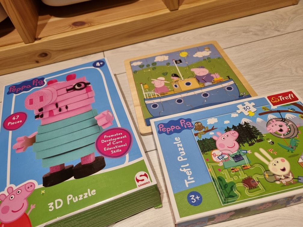 Świnka Peppa puzzle zestaw