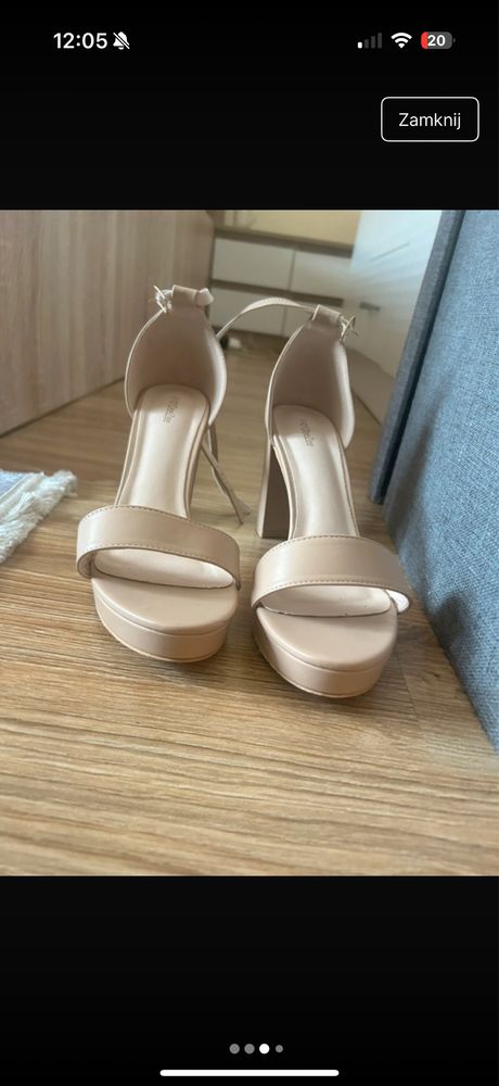 Buty na slupku i platformie obcas 10cm + 2cm platforma