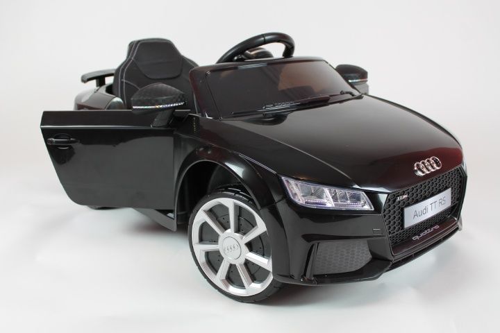 Samochód elektryczny AUDI TT RS Gumowe koła Pilot Skóra Czarny