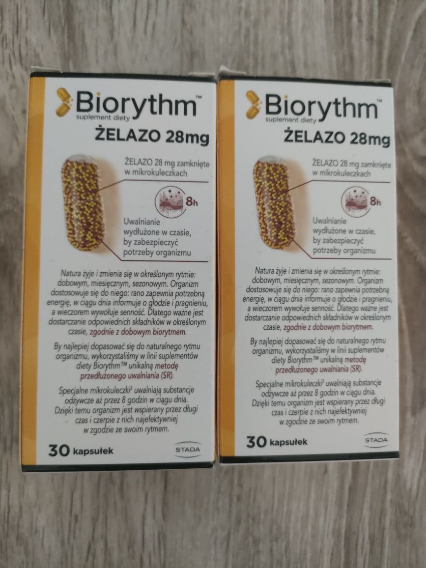 Żelazo 28 mg Biorythm  - 2 sztuki