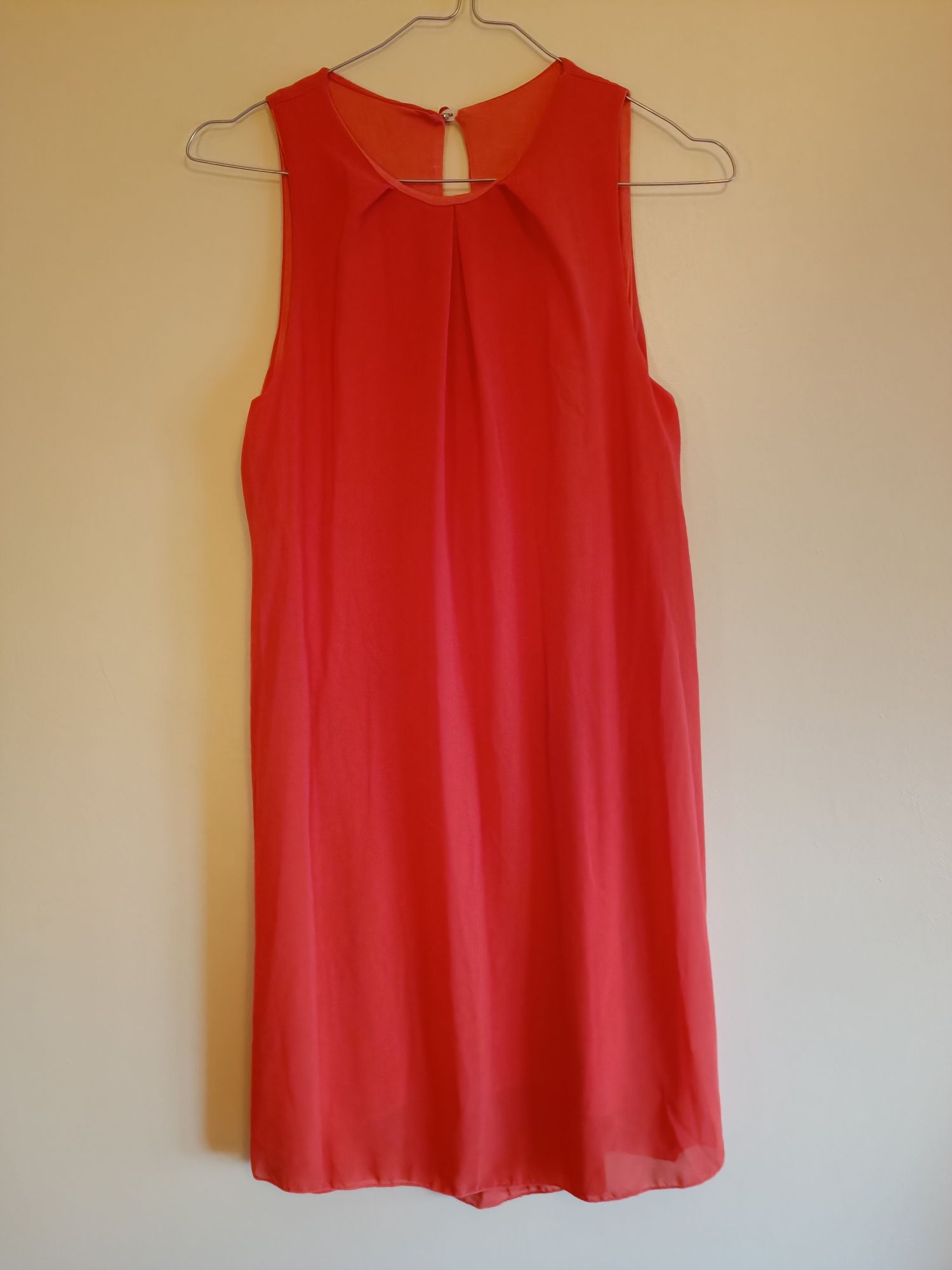 Vestido - Cor Coral - BARATÍSSIMO