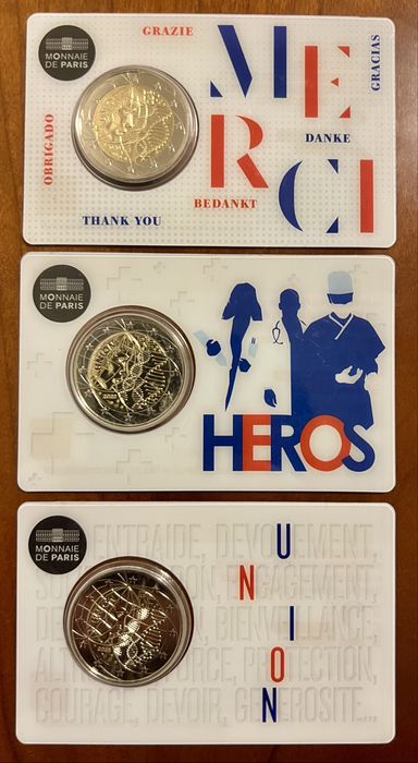 Trio Investigação Médica - 2€ França Heros Coincard
