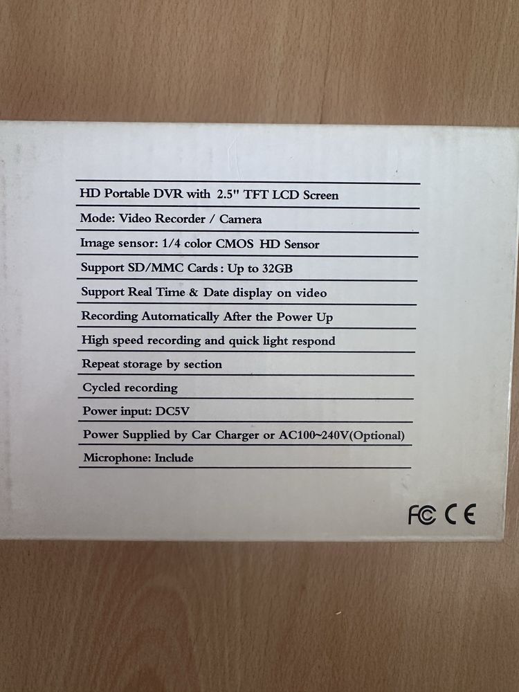Відеореєстратор HD Portable DVR з 2.5" TFT LCD екраном