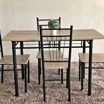 NOVO  MESA + 4 CADEIRAS  CAFES RESTAURANTES envio gratis paga na casa