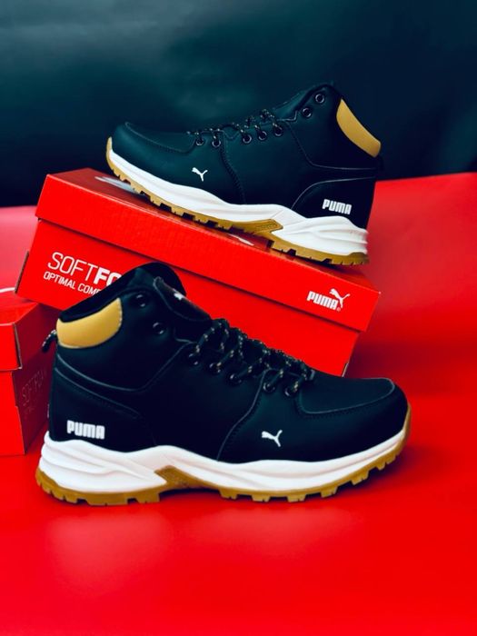 Ботинки кроссовки кожаные Пума зима / красовки пума теплые 40-45 разме