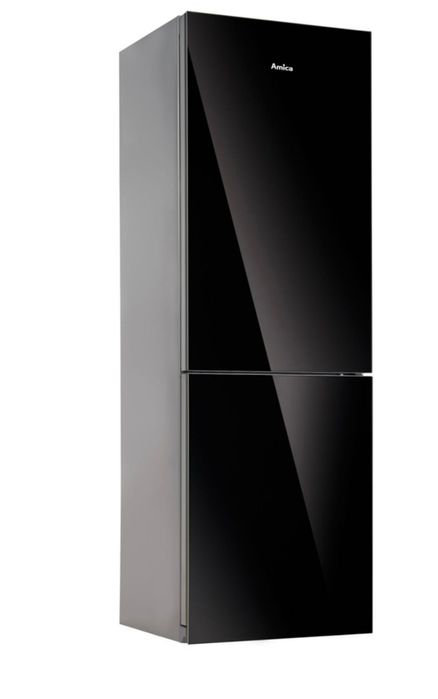 Lodówka Amica wolnostojąca czarne szkło, bez no frost używana jak nowa