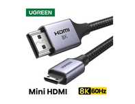 Кабель UGREEN Mini HDMI to HDMI 8K Cable Aluminum 8K60Hz 4K120Hz 1м/2м
