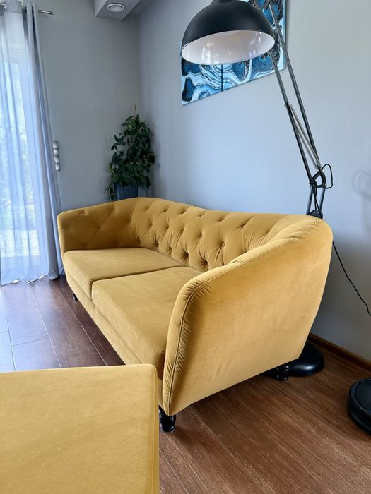 Sofa 3 osobowa Wenecja + podnóżnik