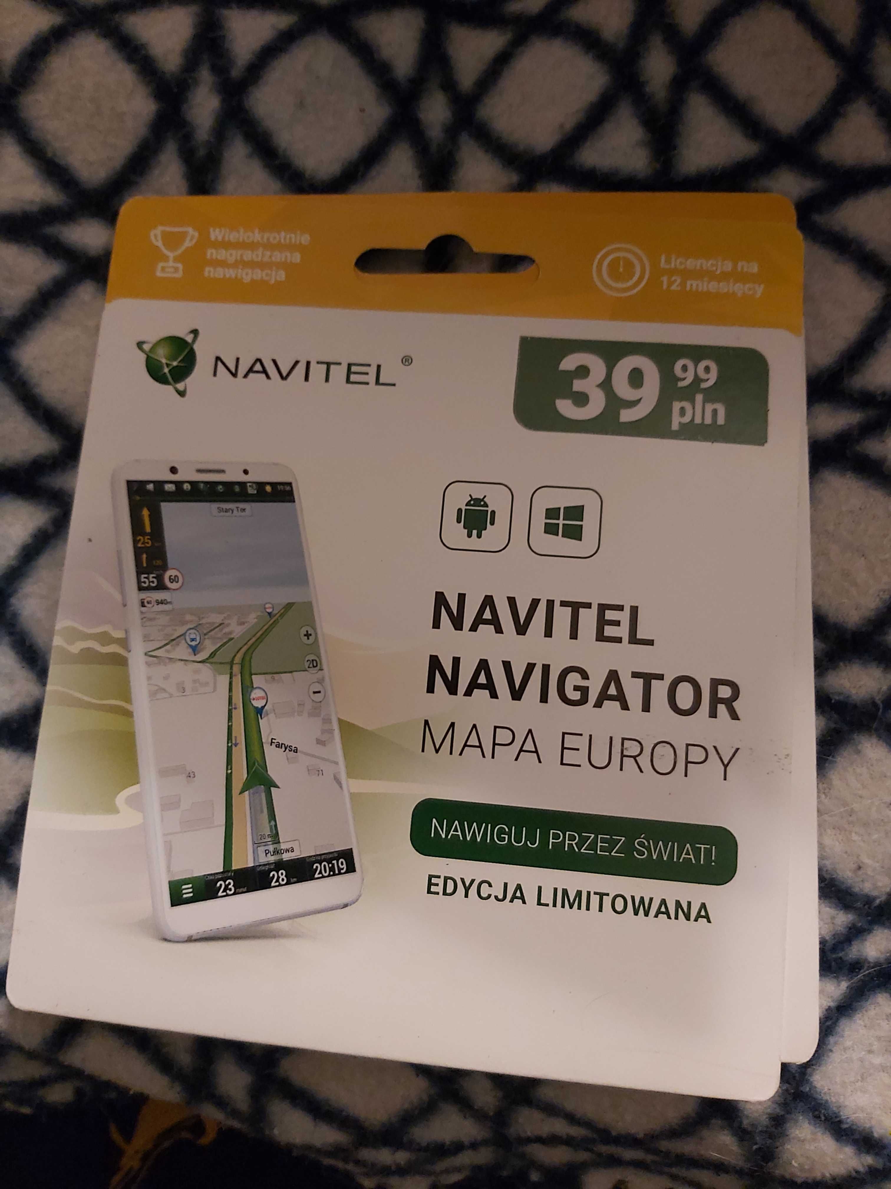 Navitel Navigator Mapa Europy 1 rok ważna