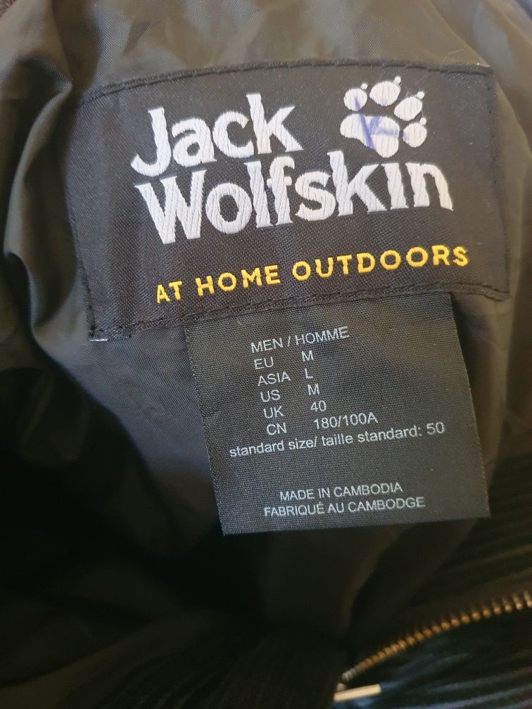 Оригінальна зимова куртка Jack Wolfskin corduroy black М розмір