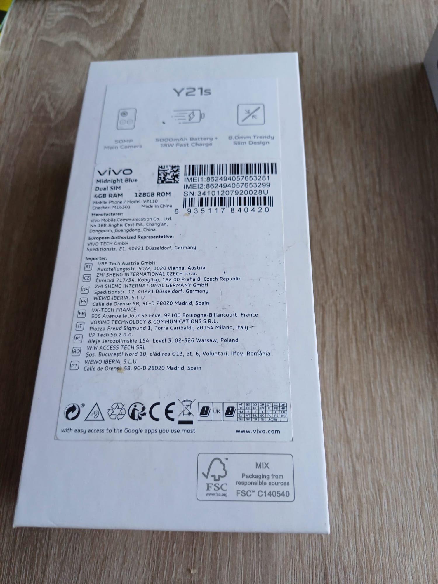 Vivo  Y  21s . Super stan