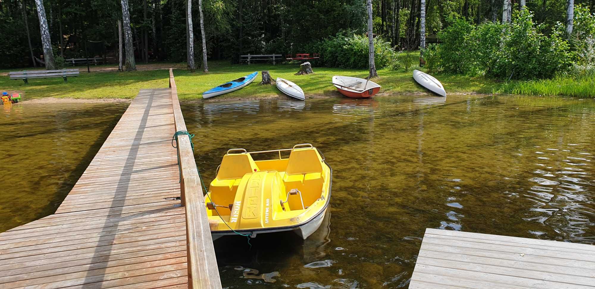 Domek nad jeziorem letniskowy prywatna plaża okolice Wigier