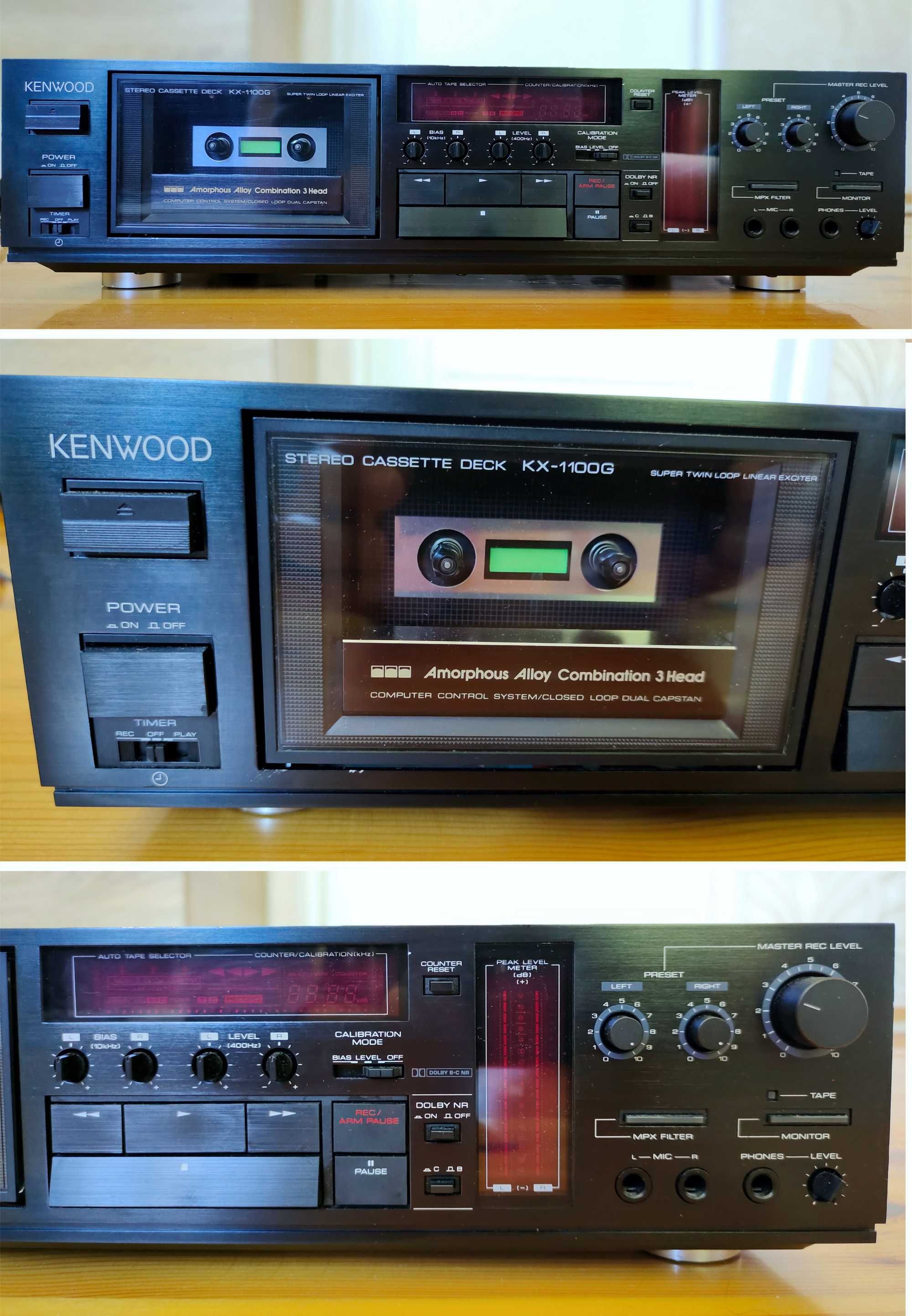 Кассетная дека Kenwood KX-1100G. 3Head. Легенда
