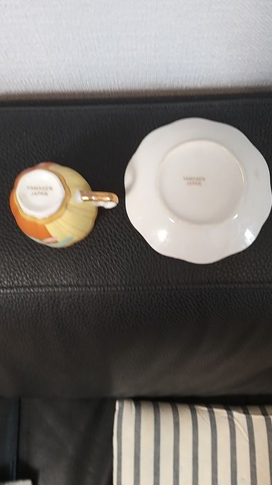 Кофейний сервіз чашки з блюдцями на 6 персон в коробці, Китай, б/в,