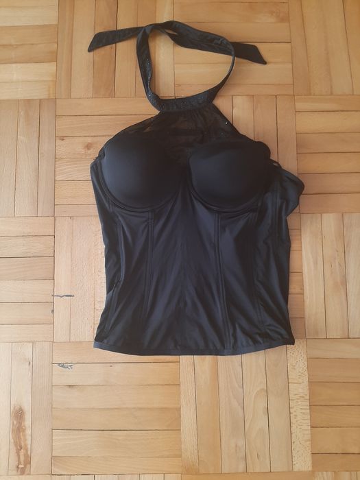 Gorset czarny z wiązaniem