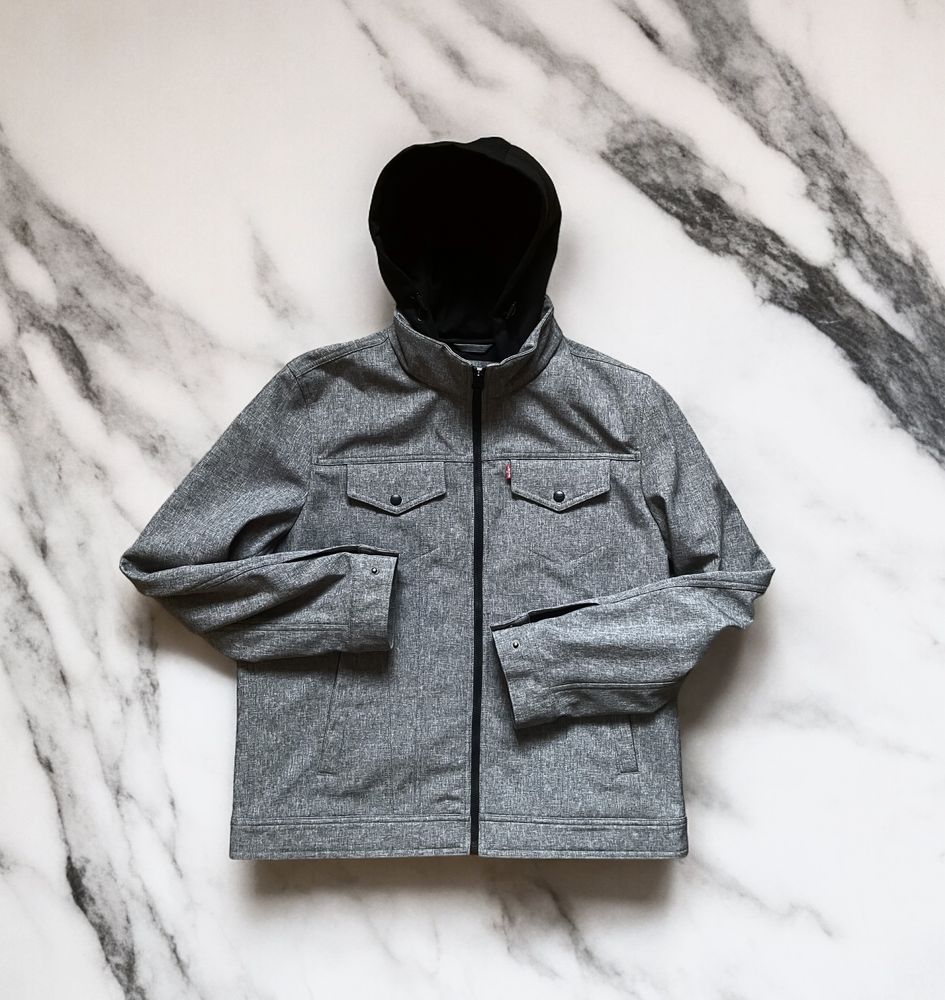 L 48 Levis ветровка вітровка софтшел куртка серая бомбер сіра