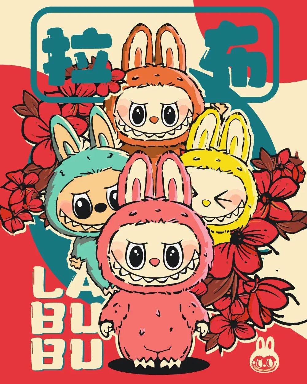 Картини за номерами Labubu, Catdog