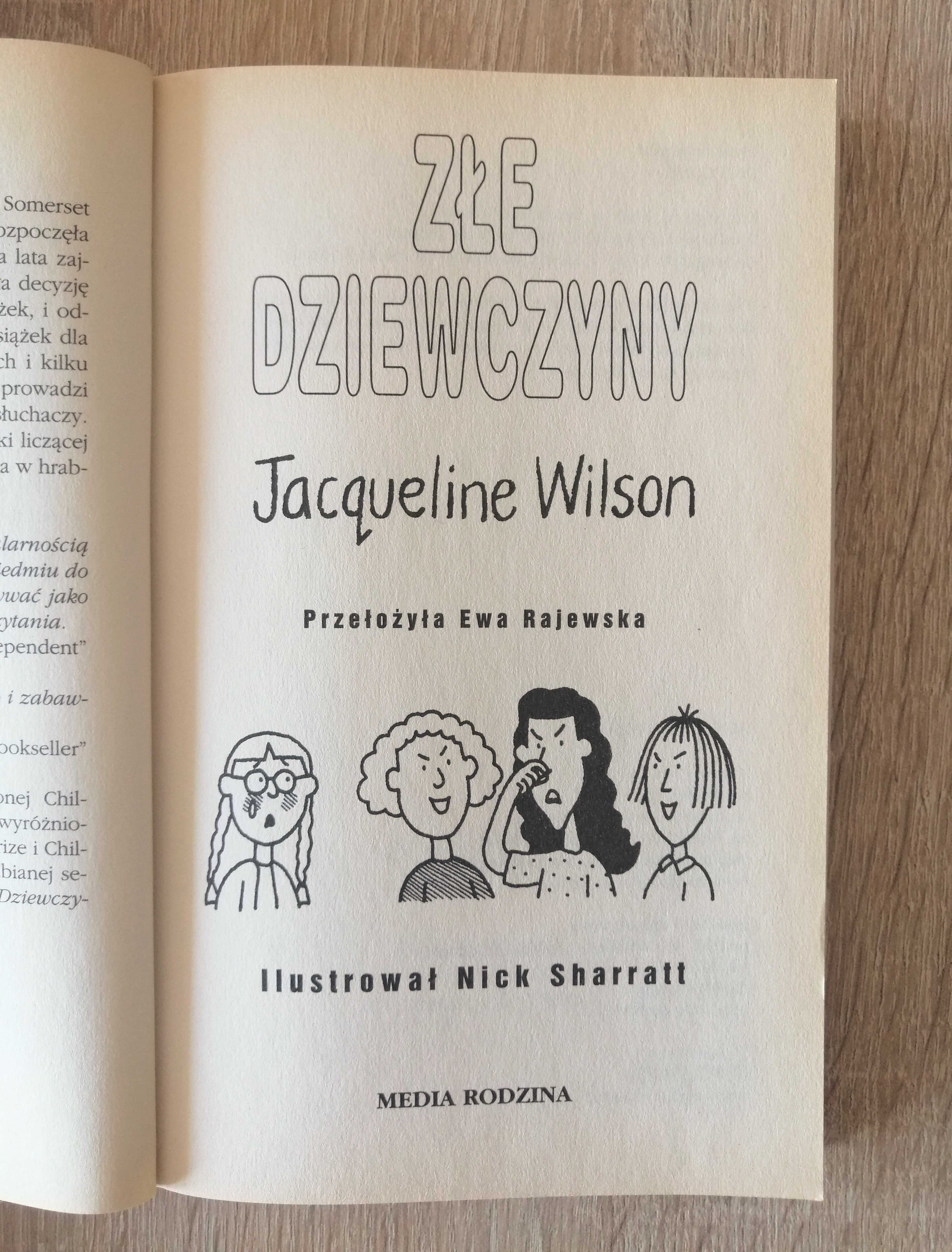 Książka Jacqueline Wilson „Złe dziewczyny”, stan idealny