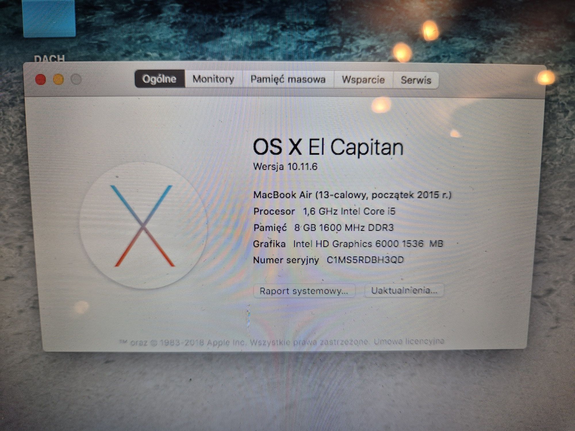 Laptop MacBook Air  2015
