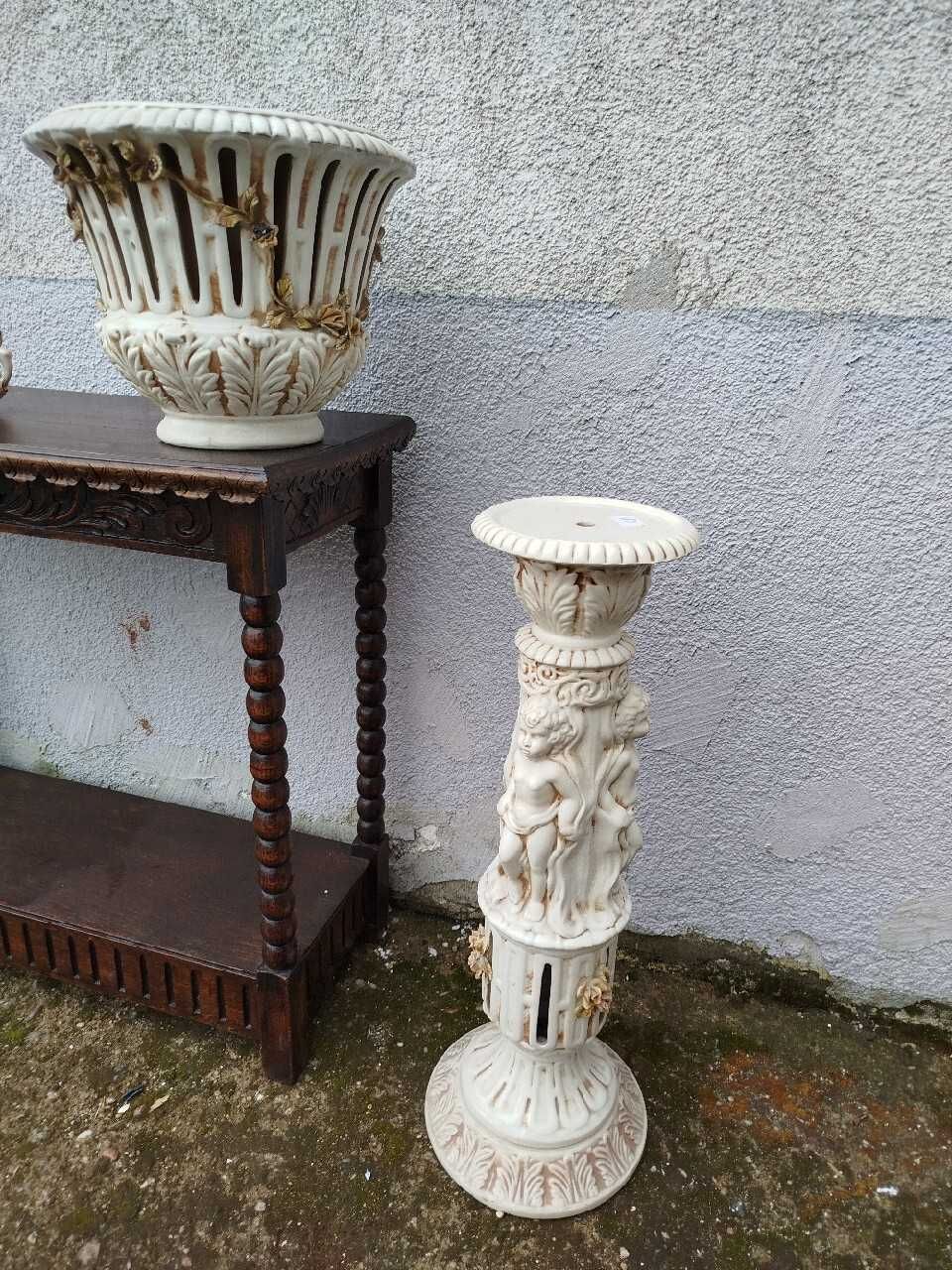 Kolumna włoska porcelanowa donica kwietnik