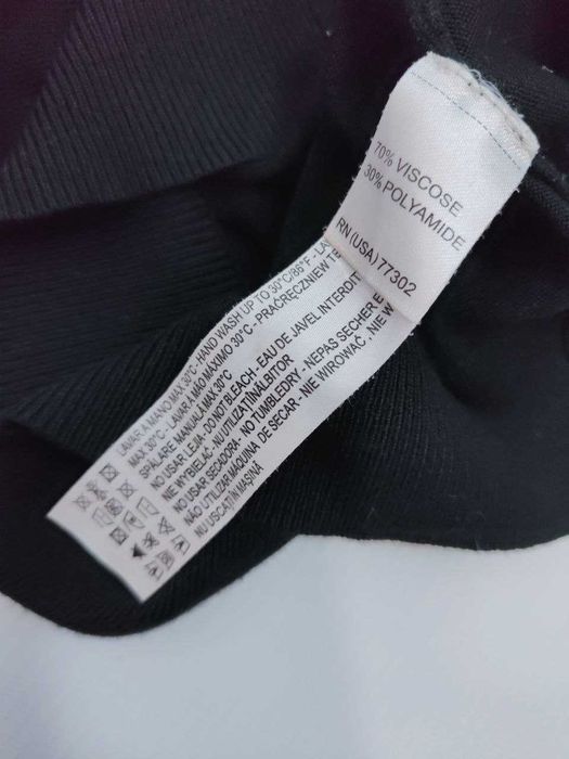 Golf Damski Czarny Wiskozowy Dlugi Rekaw Zara (S)