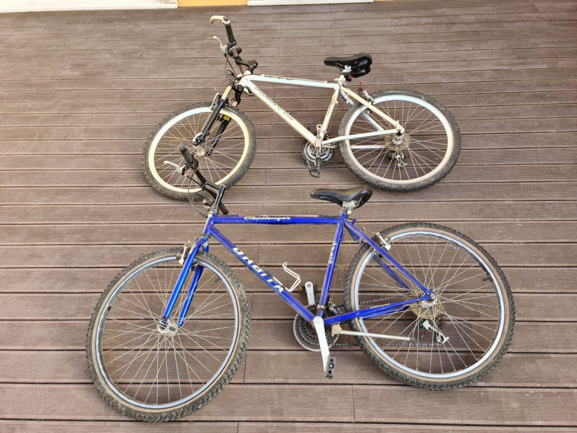 Bicicleta cinza 70, azul 30